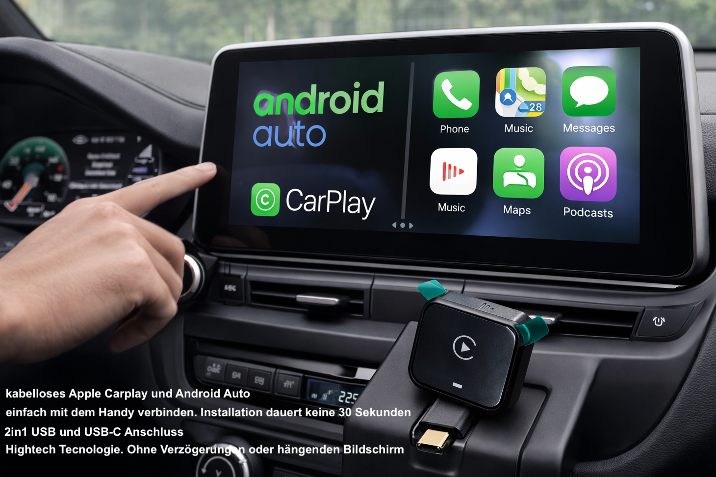 X-Cube One Apple Carplay & Android Auto Wireless Adapter – CarPlay kabellos verbinden